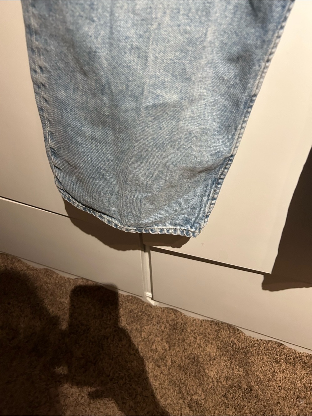 Motel Low Rise Parallel Jeans In Bright Blue Used - Picture 3 of 8